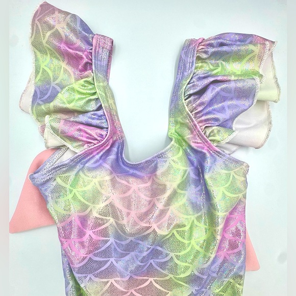 Lola and the Boys Sz 6 Mermaid Bow One Piece Swimsuit - Picture 5 of 6
